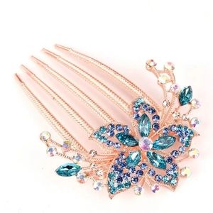 Rhinestone Encrusted Hair Pin Barrette Accessory